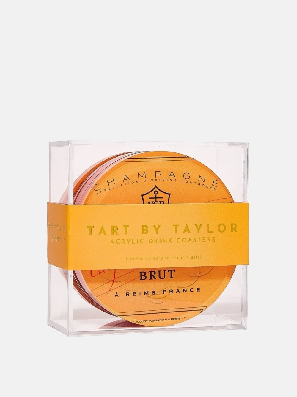 NIB Tart by Taylor Pop The Bubbly Coasters, MSRP $34